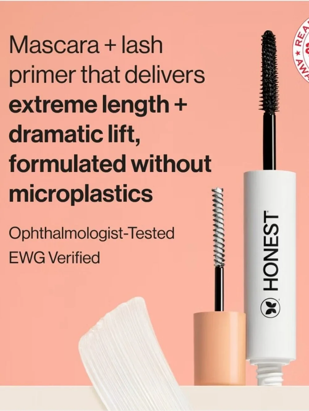 Honest Beauty Extreme Length 2-in-1 Mascara and Lash Primer In Black BNIB